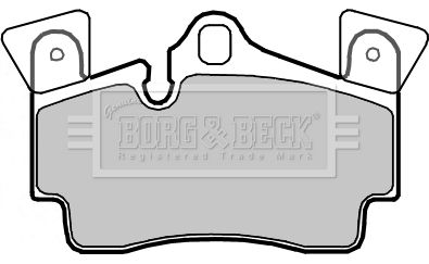 BORG & BECK stabdžių trinkelių rinkinys, diskinis stabdys BBP2352